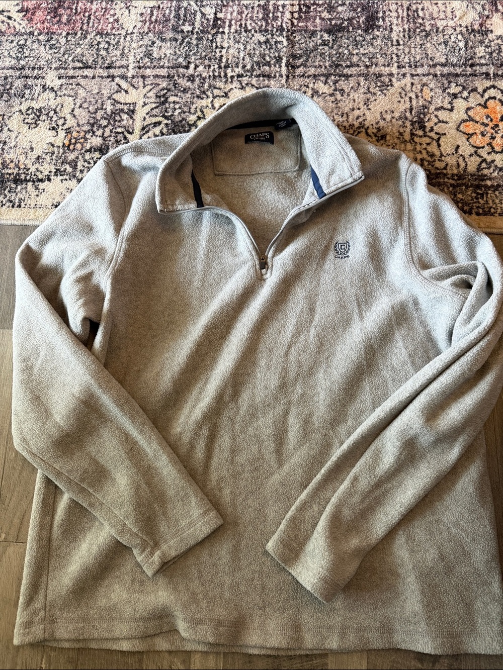 Chaps Men's Half-Zip Fleece Pullover - Light Taupe